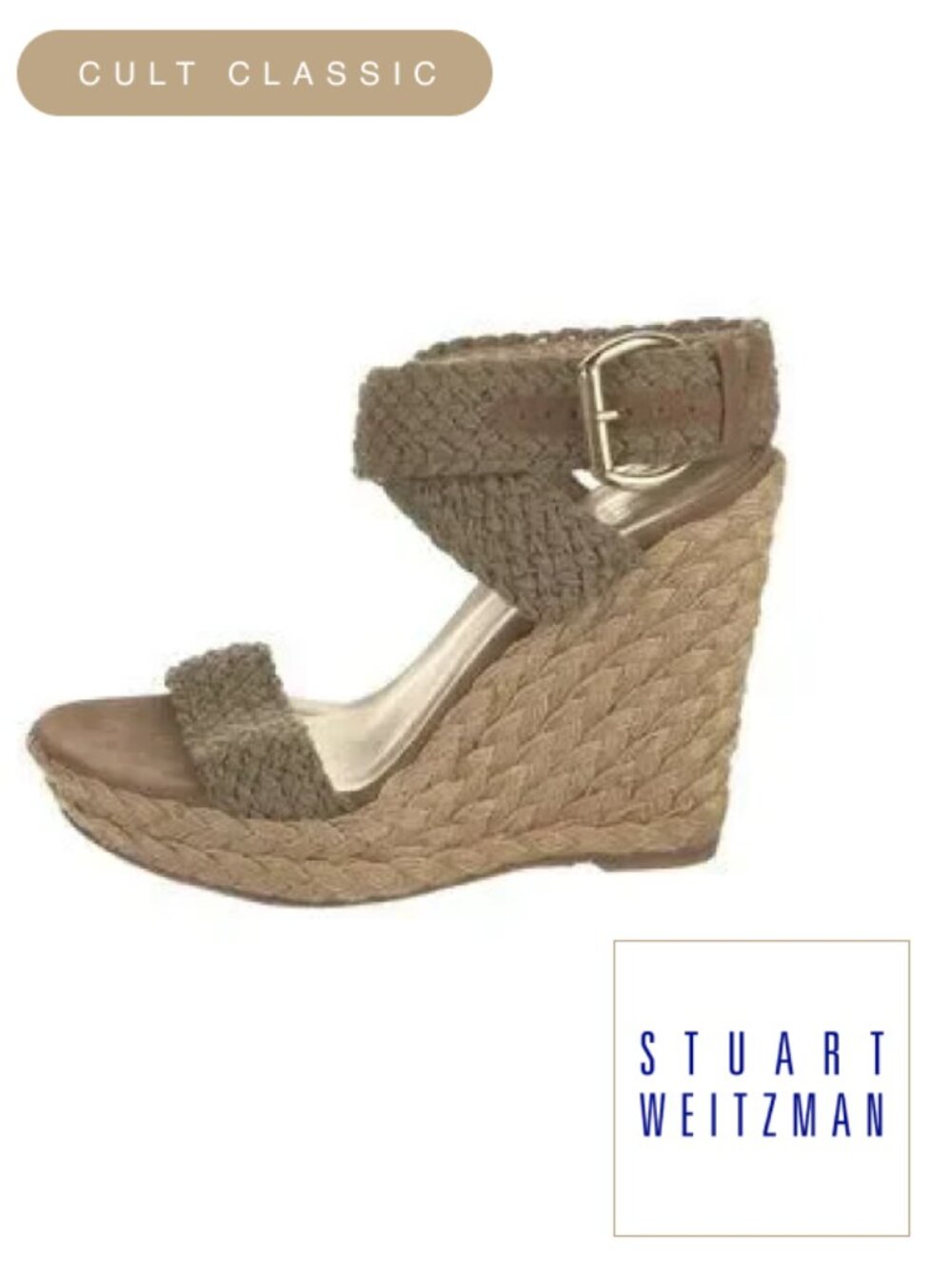 Stuart Weitzman / Alex Swamp Crochet 6.5 / Espadrille / Jennifer Aniston Fav